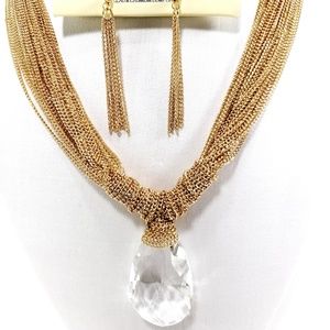 Fashion Women Crystal Necklace Pendant Bib Jewelry
